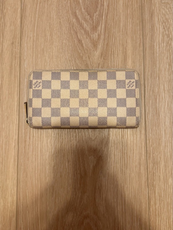 Louis Vuitton Accessories - Louis Vuitton Damier Azur Zip Around Wallet - Beige/Light Gray
